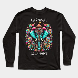 Vibrant Elephant: Face Painted Wonder Long Sleeve T-Shirt